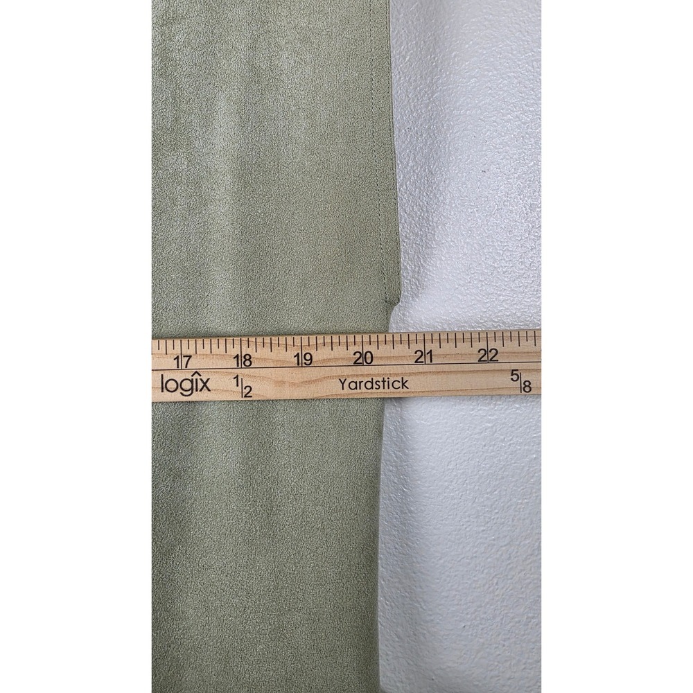 Blassport Midi Dress Womens 14 Sage Green Ultra Suede Button Front Matching Belt - Picture 4 of 16
